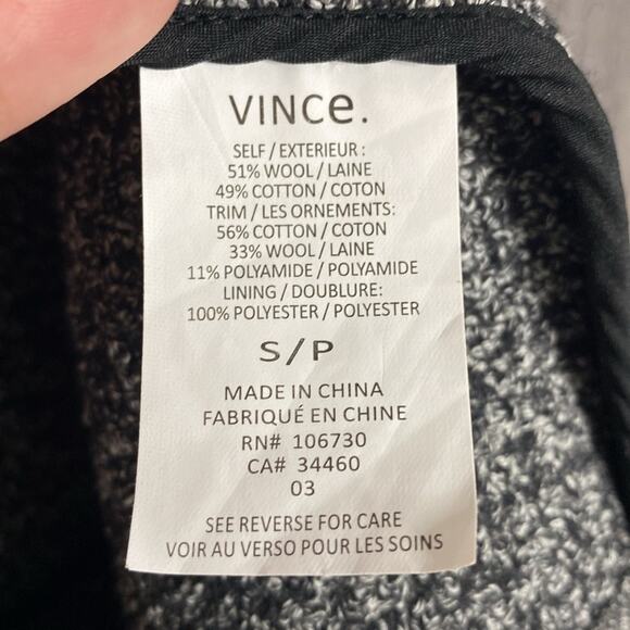 VINCE Mixed Media Wool Blend Vest Women's Small - Picture 6 of 8